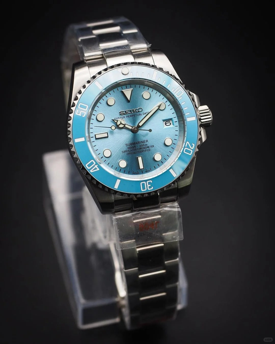 Seiko Mod Submariner Baby Blue