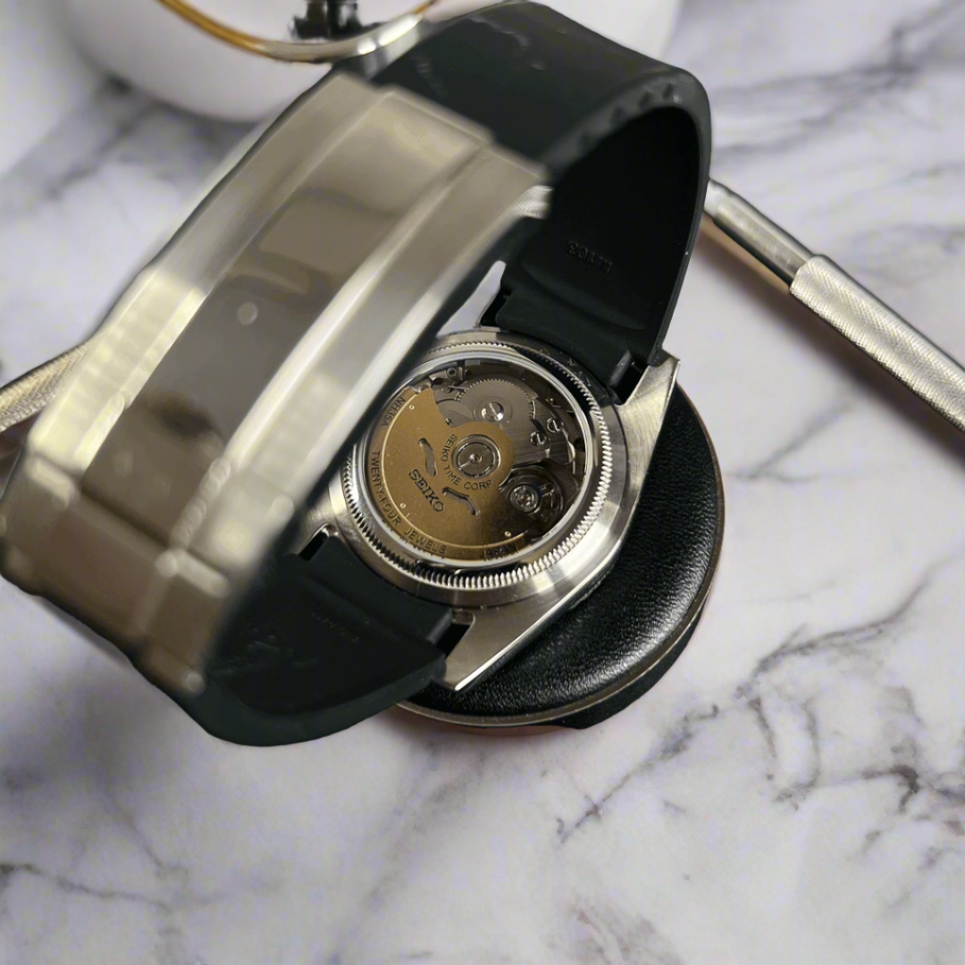 SeikoJust-Black Arabic (Silicone Band)