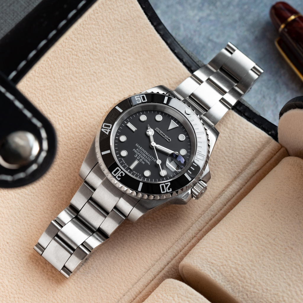 Seiko Mod Submariner Black