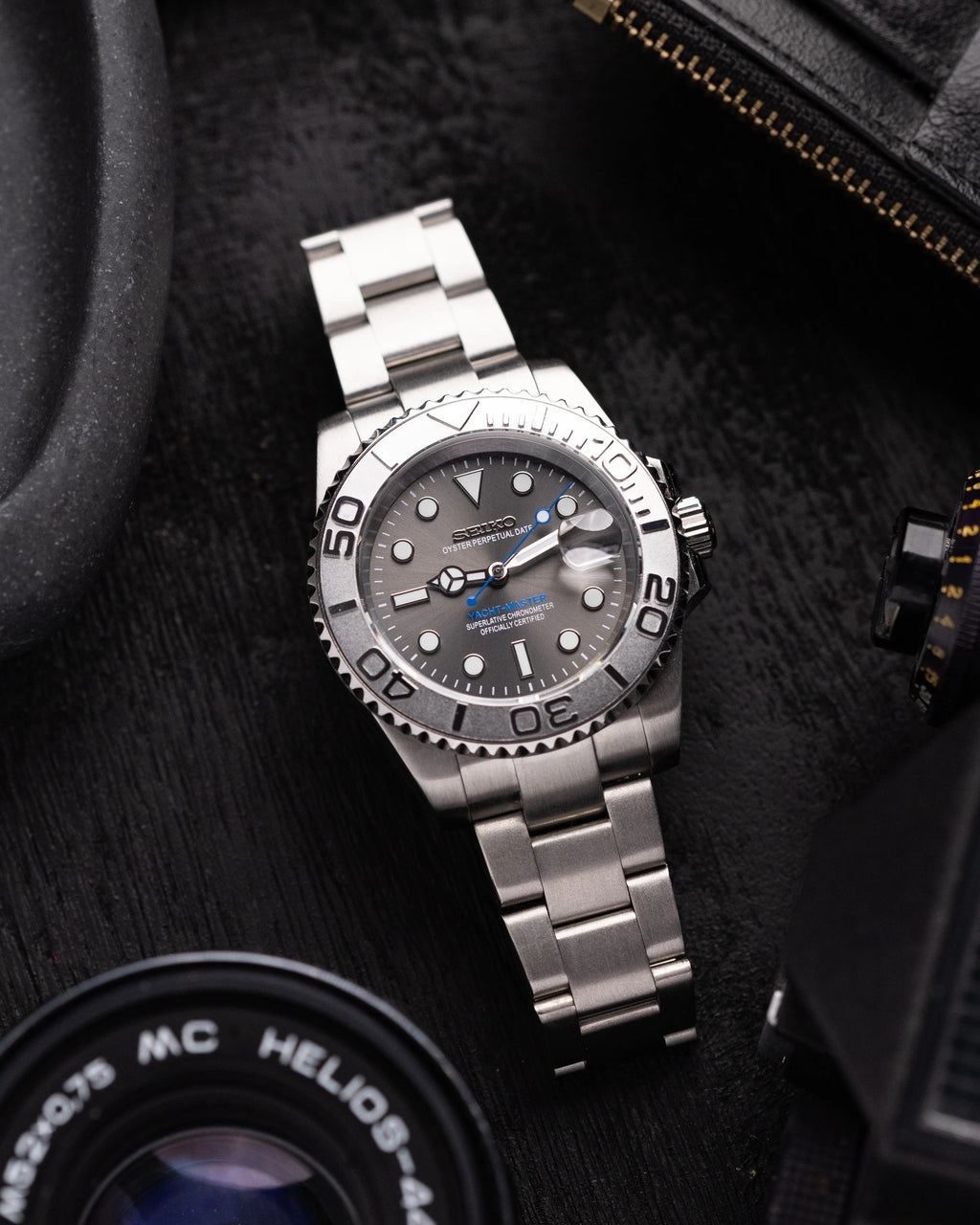 Seiko Mod Yacht Master Rhodium Grey