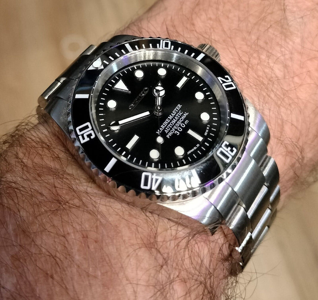 Seiko Mod Submariner (No Date ) Black 38mm