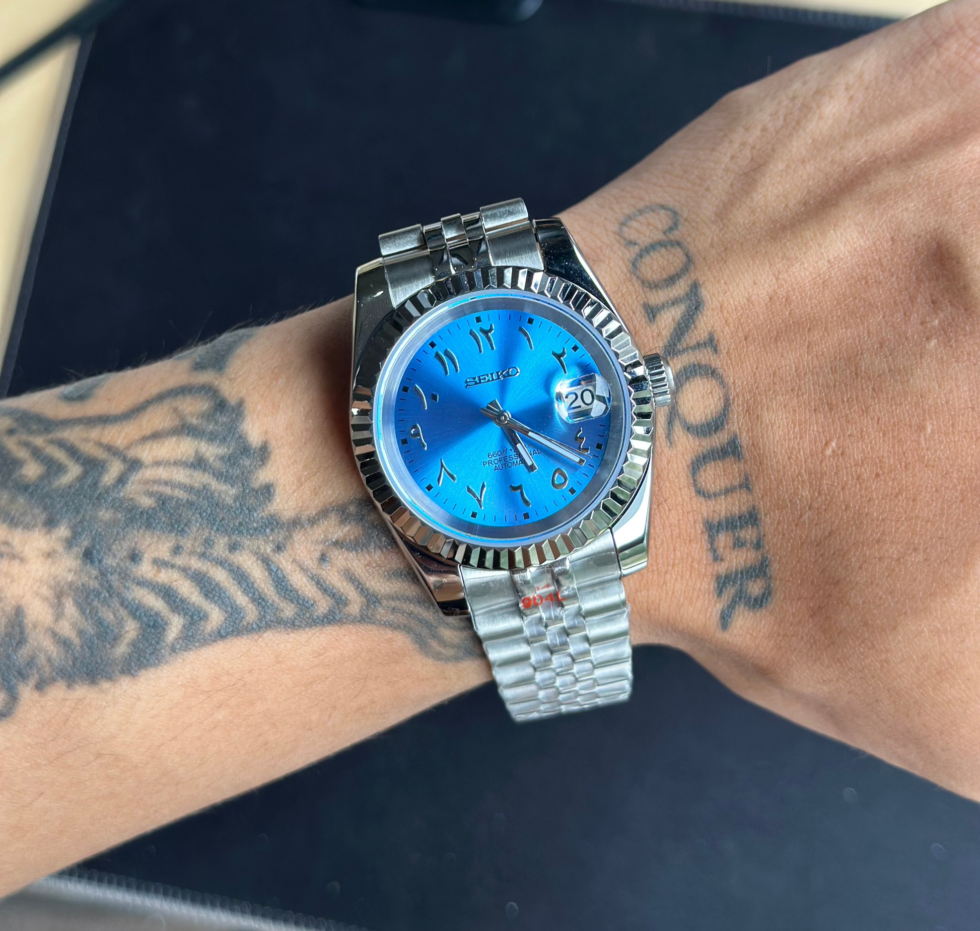 SeikoJust - Baby Blue Arabic Dial