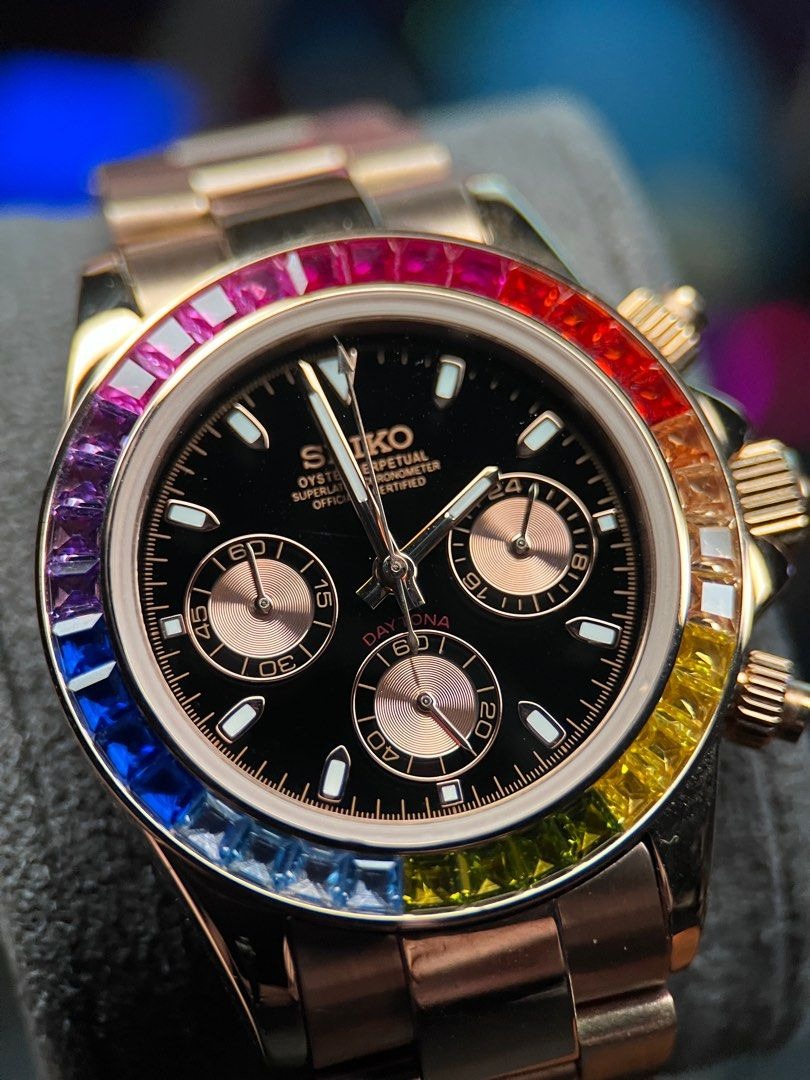 Seiko Mod Daytona Rainbow Chronograph